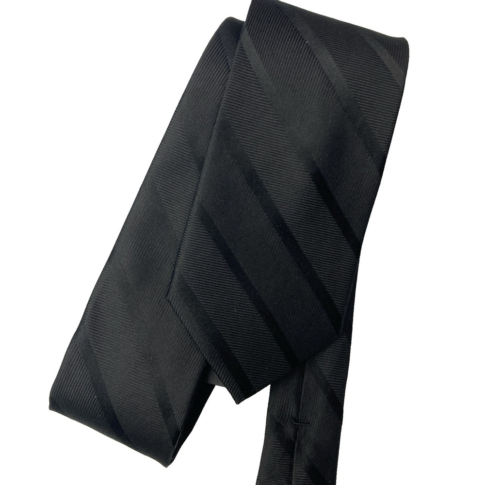 Pierre Cardin Men's Silk Tie Striped Black 100%silk